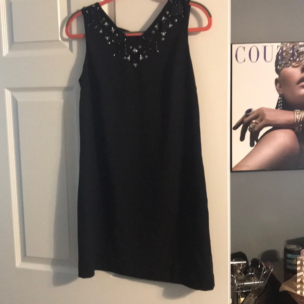 Ann Taylor Black beaded dress